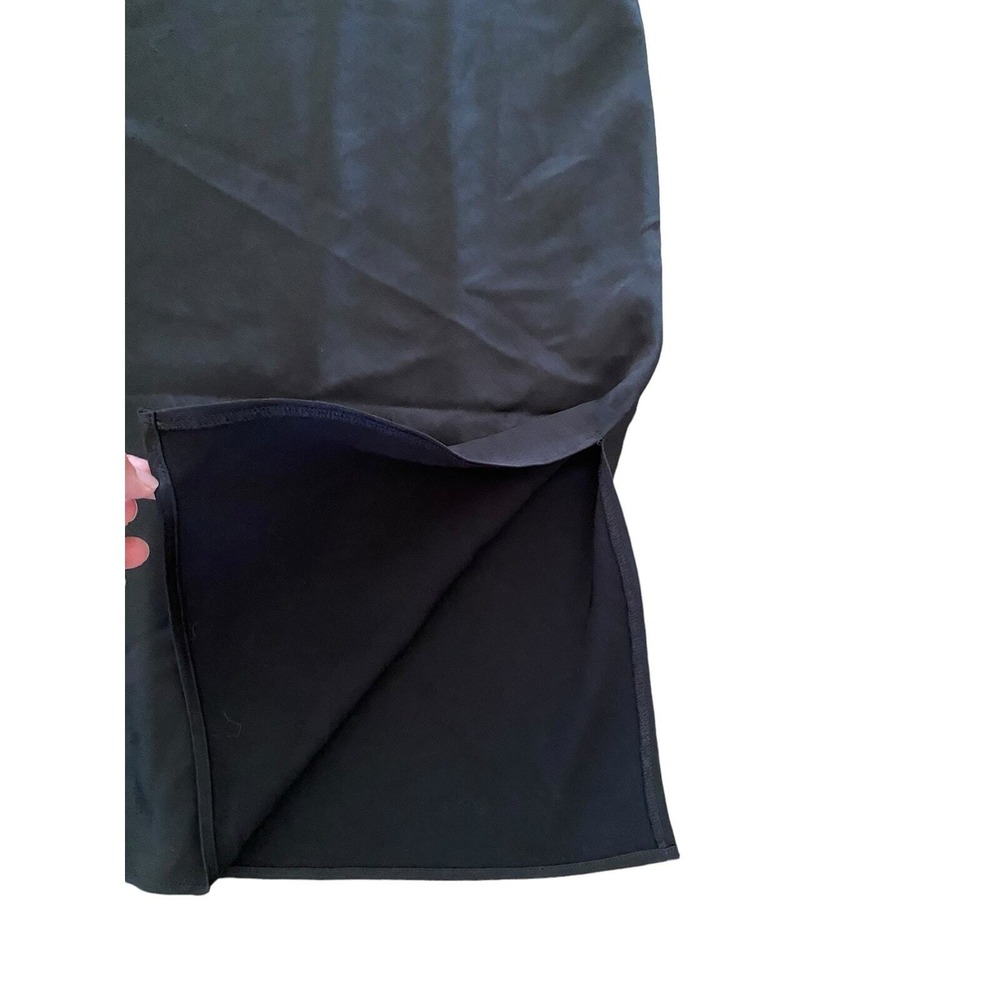 EXPRESS Satin Color Block Black Purple Tier Cowl Neck Y2k Midi Slip Dress - Picture 6 of 7